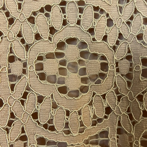 Ann Taylor blush pink lacy cut-out dress, size 12 - Picture 5 of 8